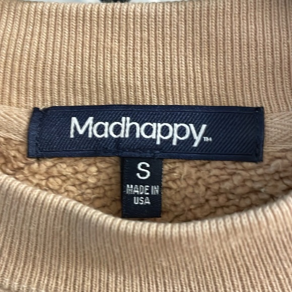Madhappy Exclusive Beige Tan Sweatshirt Size Small - Picture 3 of 3